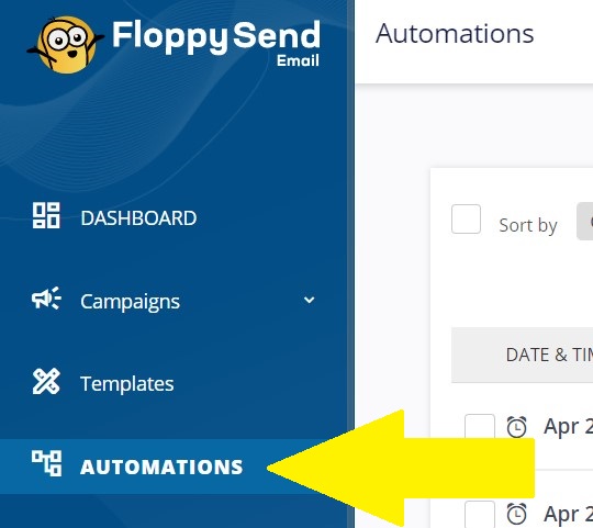 FloppySend - Create A New Automation