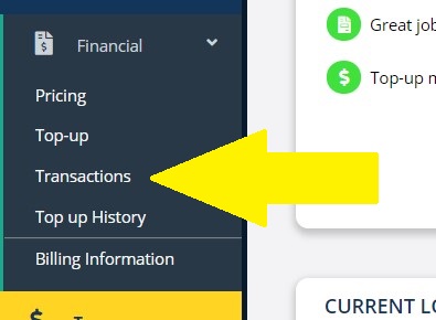 FloppySend - Check transaction log