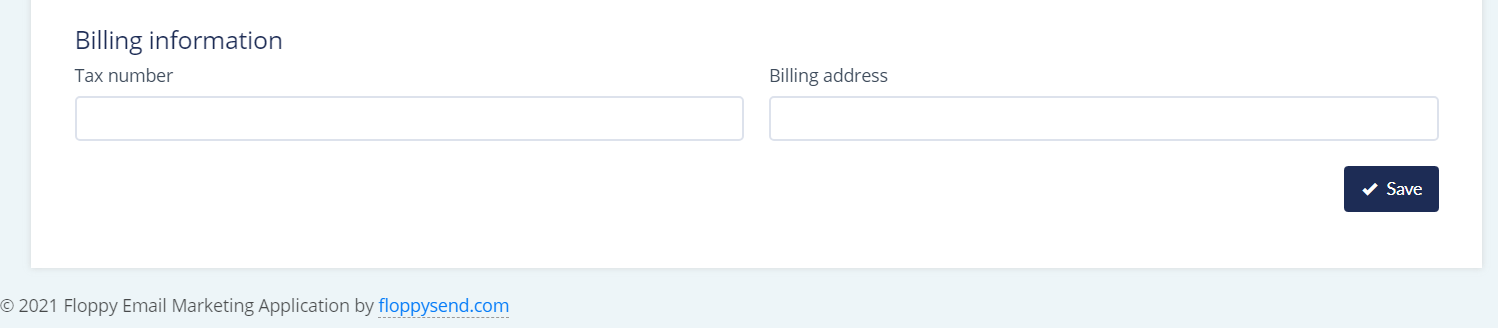 FloppySend - Can I change my billing address?