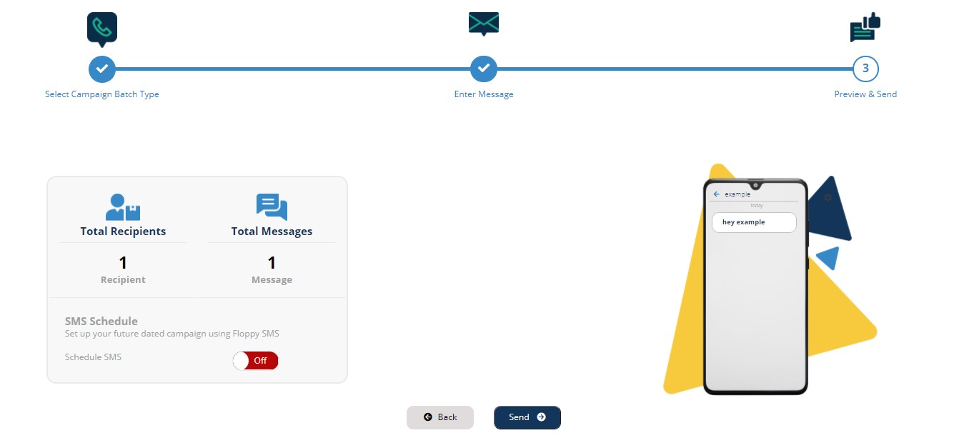 FloppySend - Send an SMS Campaign